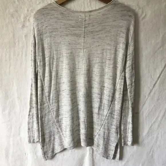 Lou & Grey Light Gray Ribside Boatneck Sweater Top - Picture 11 of 16